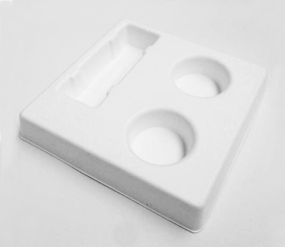 白色干壓紙托案例